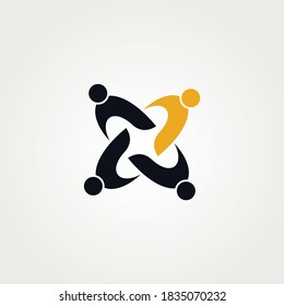 people community logo icon vector isolated