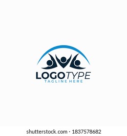 people community logo icon vector isolated
