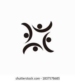 people community logo icon vector isolated