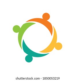 people community logo icon vector isolated