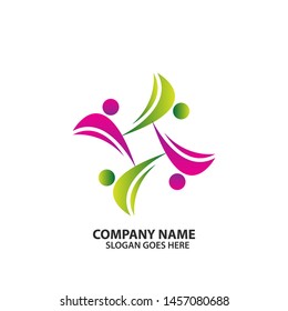 People community logo template design
