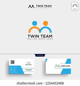 people community logo template vector illustration and stationery, letterhead, business card, envelope