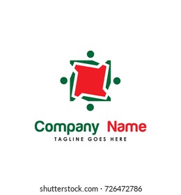 people community logo vector. such as people, group, community, social, team, success