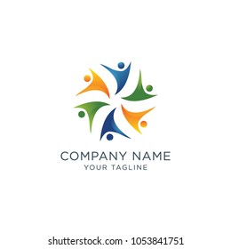 People community logo, vector logo template