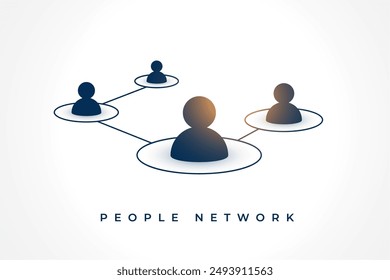 Plantilla de concepto de red de la comunidad de personas para Vector de conexión empresarial