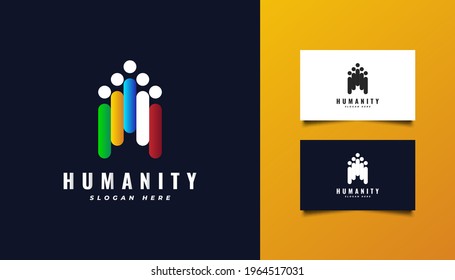 People, Community, Network, Creative Hub, Group, Social Connection Logo or Icon for Business Identity