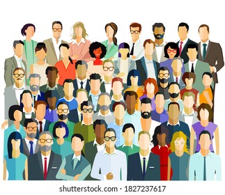 People community, team group  - vector illustration