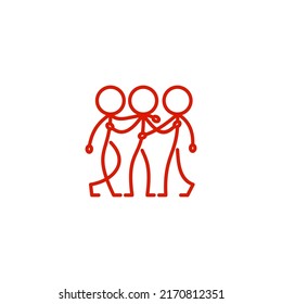 people community together family icon logo vector