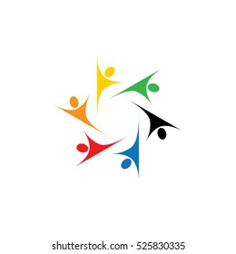 people community unity logo icon vector graphic