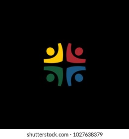 people community vector logo icon