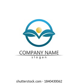 people Community,care group network and social icon design template