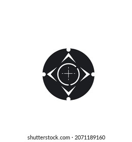 people compass icon  vector illustration concept design template