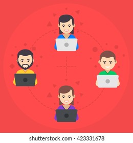 People at the computer