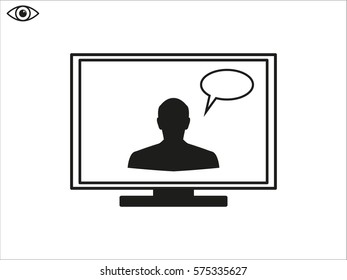 people, computer, chat, icon, vector illustration eps10