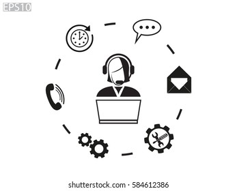 people, computer, chat, icon, vector illustration eps10