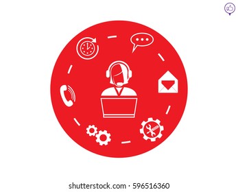 people, computer, chat, icon, vector illustration eps10
