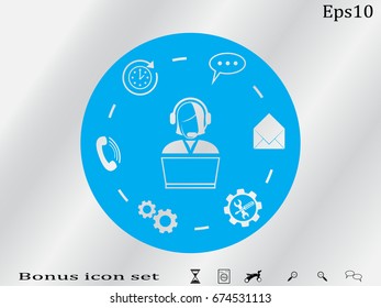 people, computer, chat, icon, vector illustration eps10