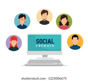 people with computer technology to social media