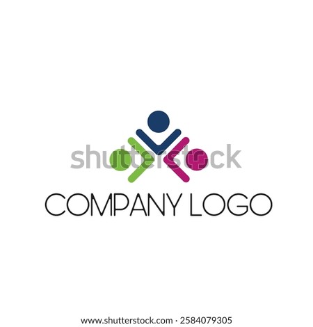 people comunication company vector logo