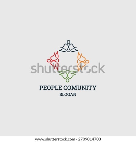 People comunity logo icon design template vector illustration