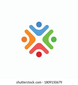 logotipo comunitario simple moderno