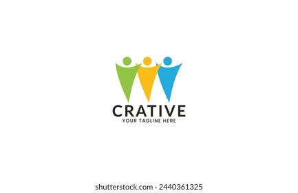 people comunity logo simple modern corporate logo design