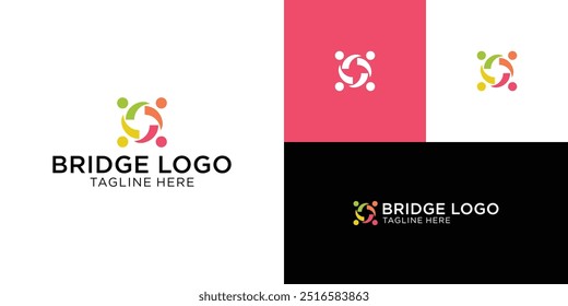 people comunity logo simple modern corporate logo design