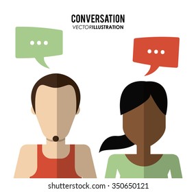 People concept with communication icons design, vector illustration 10 eps graphic.