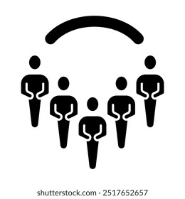 Menschen Concept Line-Symbol. Einfache Elementgrafik. people concept umreißt Symboldesign.