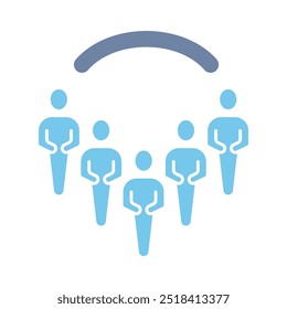 Icono de línea de concepto de personas. Ilustración de elemento simple. diseño de símbolo de contorno de concepto de personas.