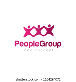 People Concept Logo Design Template
