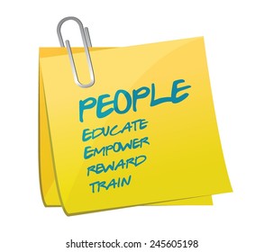 people concept memo post illustration design over a white background