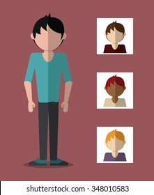 People concept over background  design, vector illustration 10 eps graphic.
