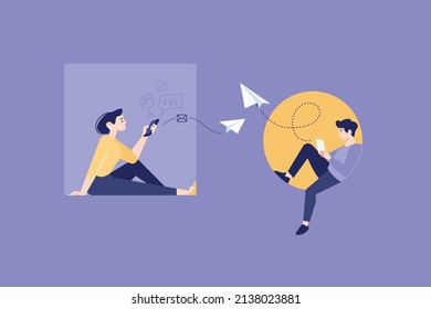 People concept. Vector illustration of communication, networking, social media, mobile services, email for graphic and web design, business presentation and marketing material.
