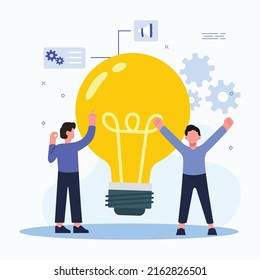 People concept. Vector illustration of grow up, idea concept, business presentation and marketing material