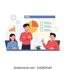 People concept. Vector illustration of grow up, idea concept, business presentation and marketing material