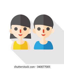 people connect flat icon