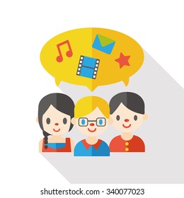 people connect flat icon