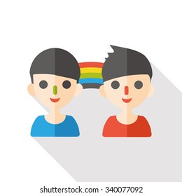 people connect flat icon