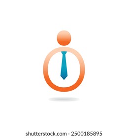 People connect human icon vector professional employee consultant staff corporate person man vector logo a man with tie company logo 