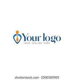 People connect human icon vector professional employee consultant staff corporate person man vector logo a man with tie company logo 