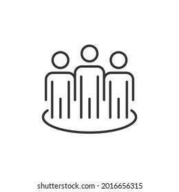 People connect line icon. Together, community, group symbol concept. Vector illustration