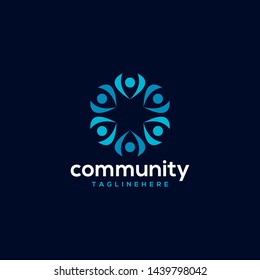 People connect logo  Communication  and  community logo template