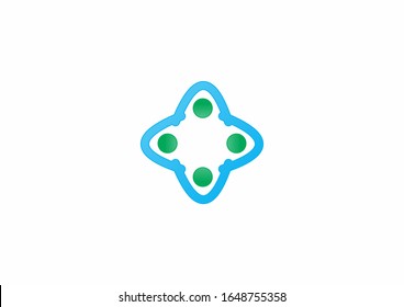People connect logo design template