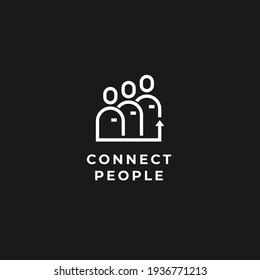 People Connect logo design template with arrow to symbolize network and relationship