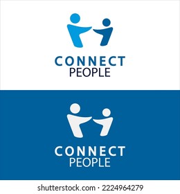People Connect logo design template. connection logo for business