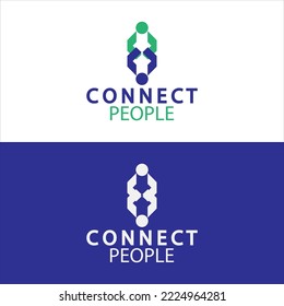 People Connect logo design template. connection logo for business