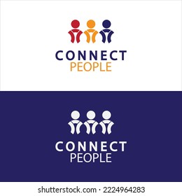 Plantilla de diseño del logotipo de People Connect. logotipo de conexión para empresas
