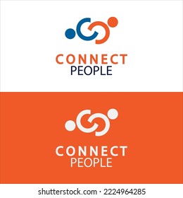 People Connect logo design template. connection logo for business