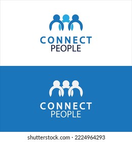 People Connect logo design template. connection logo for business